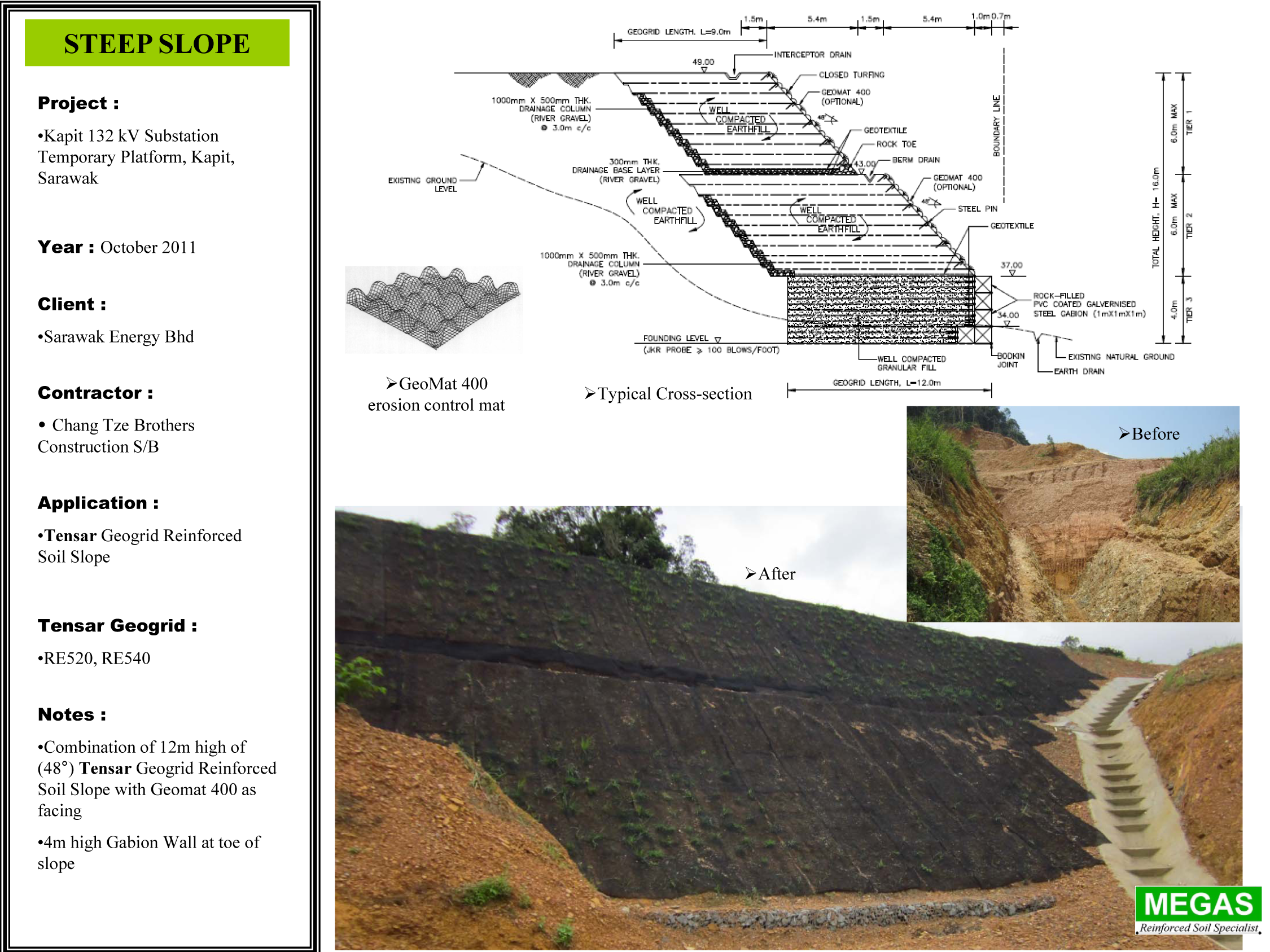 Reinforced Steep Slope